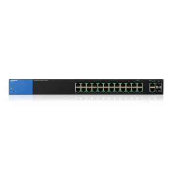 Linksys LGS326P Zarządzany Gigabit Ethernet (10 100 1000) Obsługa PoE Czarny, Niebieski