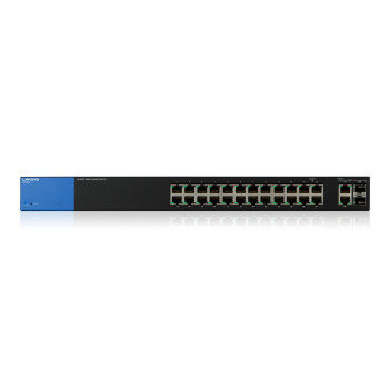 Linksys LGS326 Zarządzany Gigabit Ethernet (10 100 1000) Czarny, Niebieski