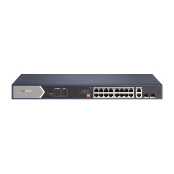 Hikvision Digital Technology DS-3E0520HP-E łącza sieciowe Nie zarządzany Gigabit Ethernet (10 100 1000) Obsługa PoE Niebieski