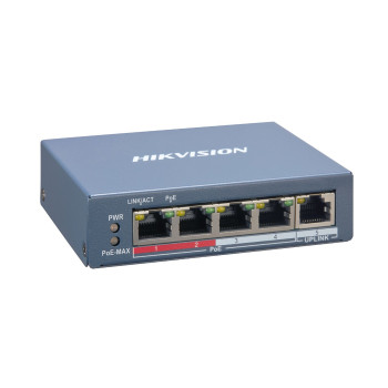 Hikvision Digital Technology DS-3E1105P-EI łącza sieciowe Fast Ethernet (10 100) Obsługa PoE Niebieski