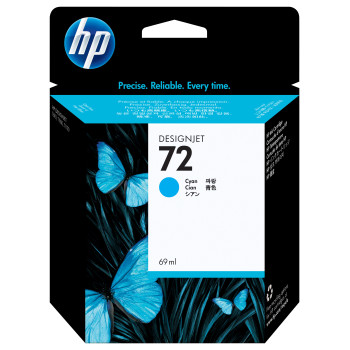 HP 72 69-ml Cyan DesignJet Ink Cartridge nabój z tuszem 1 szt. Oryginalny Cyjan
