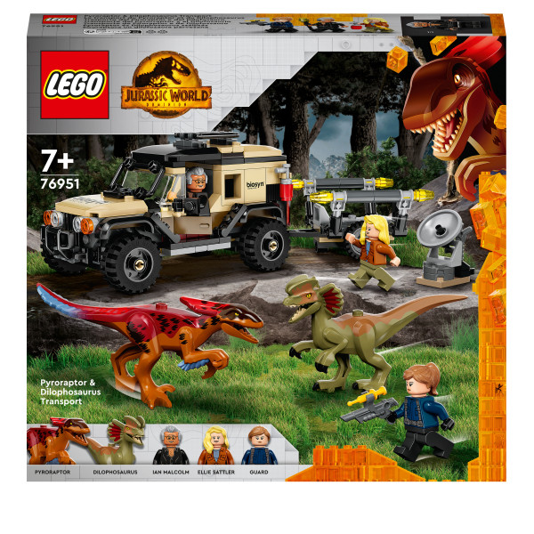 LEGO Jurassic World Transport pyroraptora i dilofozaura LEGO Jurassic World Transport pyroraptora i dilofozaura