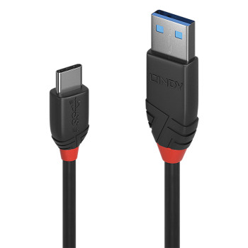 Lindy 36915 kabel USB 0,5 m USB 3.2 Gen 1 (3.1 Gen 1) USB A USB C Czarny