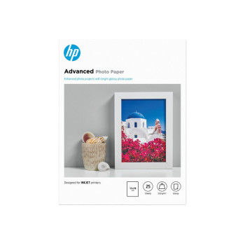 HP Advanced Glossy Photo Paper - Fotopapier - glänzend - 25 Blatt - 130 x 180 mm