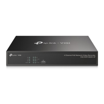 TP-Link VIGI NVR1004H-4P Sieciowy Rejestrator Wideo (NVR) Czarny