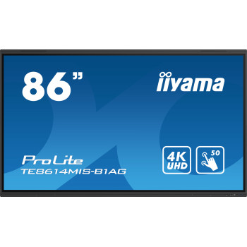 iiyama TE8614MIS-B1AG signage display Interaktywny płaski panel 2,17 m (85.6") LCD Wi-Fi 435 cd m² 4K Ultra HD Czarny Ekran
