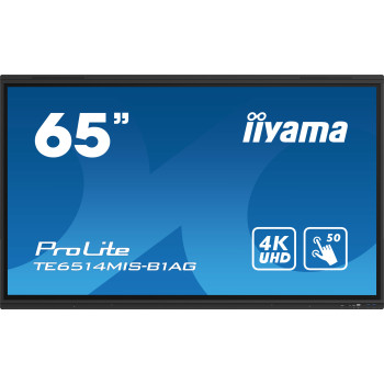 iiyama TE6514MIS-B1AG signage display Interaktywny płaski panel 165,1 cm (65") LCD Wi-Fi 435 cd m² 4K Ultra HD Czarny Ekran