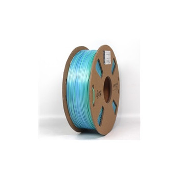 GEMBIRD Tisková struna (filament) PLA, 1,75mm, 1kg, silk rainbow, modrá/zelená