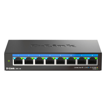 D-Link DMS-108 Nie zarządzany 2.5G Ethernet (100 1000 2500) Czarny