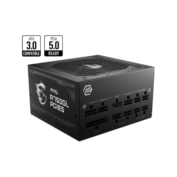 CASE PSU ATX 750W/MAG A750GL PCIE5 MSI CASE PSU ATX 750W/MAG A750GL PCIE5 MSI