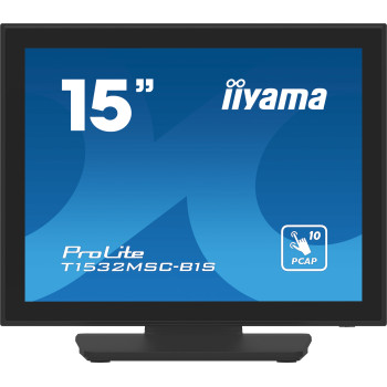 iiyama ProLite T1532MSC-B1S monitor komputerowy 38,1 cm (15") 1024 x 768 px XGA LCD Ekran dotykowy Czarny