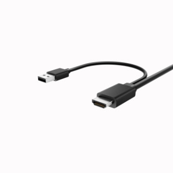 Belkin B2B166 adapter kablowy 2,4 m USB Type-C Czarny