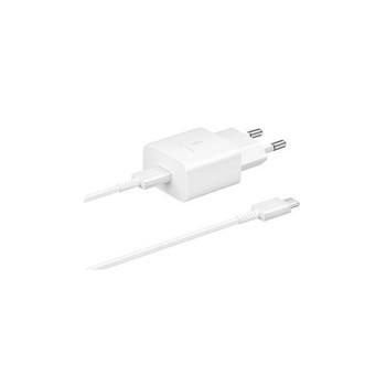 Samsung cestovní nabíječka EP-T1510EWE + kabel USB-C, 15W, bílá (OOB bulk)