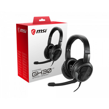 MSI Immerse GH30 V2 Zestaw słuchawkowy Przewodowa Opaska na głowę Gaming Czarny