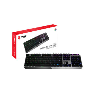 MSI Vigor GK50 Low Profile klawiatura USB QWERTY US English Czarny, Metaliczny