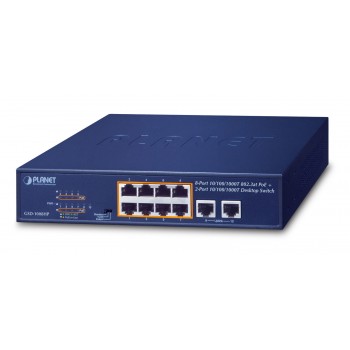 Switch PoE Planet GSD-1008HP (10x 10/100/1000Mbps)