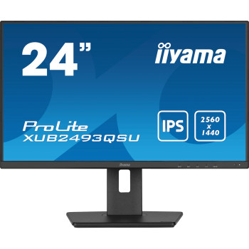 iiyama ProLite XUB2493QSU-B5 monitor komputerowy 61 cm (24") 2560 x 1440 px Wide Quad HD LED Czarny