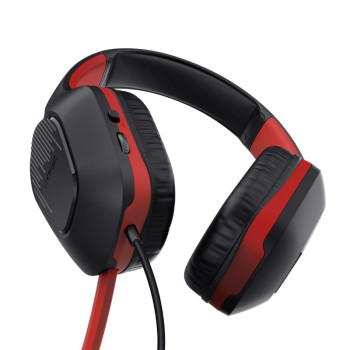 Trust GXT 415S ZIROX Zestaw słuchawkowy Przewodowa Opaska na głowę Gaming Czarny, Czerwony