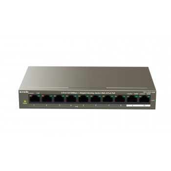 Switch PoE Tenda TEF1110P-8-102W (2x 10/100/1000Mbps, 8x 10/100Mbps)