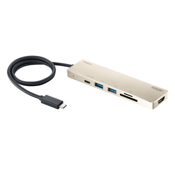 ATEN UH3239 Przewodowa USB 3.2 Gen 1 (3.1 Gen 1) Type-C Czarny, Złoto