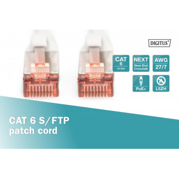 Patch cord S/FTP kat.6LS0H 10m Szary