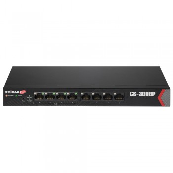 Switch EDIMAX GS-3008P (Long Range 8-Port Gigabit Web Managed 4x PoE+)