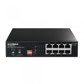 Switch EDIMAX GS-1008PHE V2 (8-Port Gigabit 4x PoE+ & DIP Switch)