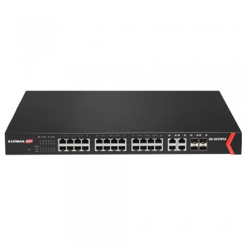Switch EDIMAX GS-5424PLC V2 (Long Range 24-Port Gigabit PoE+ Web Smart 4x Gigabit RJ45/SFP)