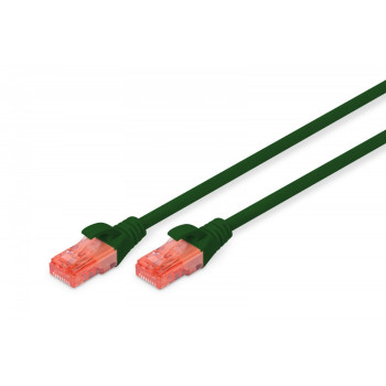 Patch cord U/UTP kat.6 PVC 1m Zielony