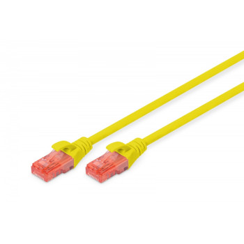 Patch cord U/UTP kat.6 PVC 3m Żółty
