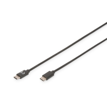 Kabel połączeniowy USB 2.0 HighSpeed Typ USB C/USB C M/M 1m Czarny