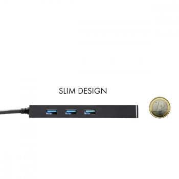 USB-C Slim 3-port HUB z adapterem Gigabit Ethernet