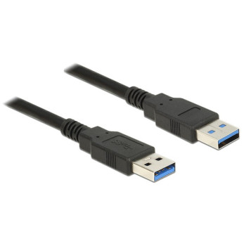 Kabel USB 3.0 1.5m AM-AM czarny
