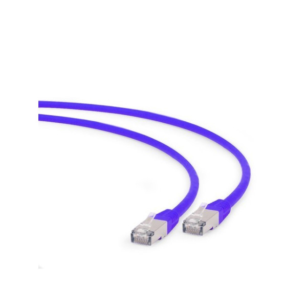 Patch cord Kat.6A S/FTP LSZH 1m fioletowy Patch cord Kat.6A S/FTP LSZH 1m fioletowy