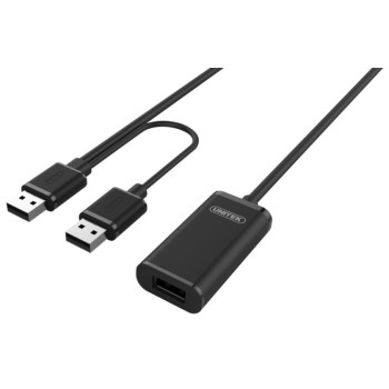 Przedlużacz aktywny USB 2.0, 10m, Y-278 czarny