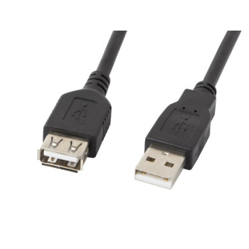 Przedłużacz kabla USB 2.0 AM-AF czarny 3M