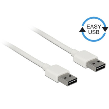 Kabel USB AM-AM 2.0 1m biały Easy USB