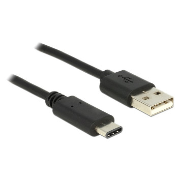 Kabel USB CM-AM 2.0 0,5m czarny