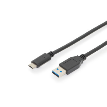 Kabel połączeniowy USB 3.1 Gen.2 SuperSpeed+ 10Gbps Typ USB C/USB A M/M, Power Delivery 1m Czarny