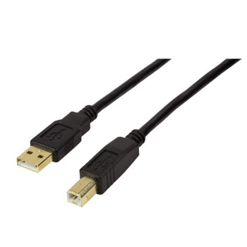 Kabel aktywny USB 2.0 AM/BM 10m czarny