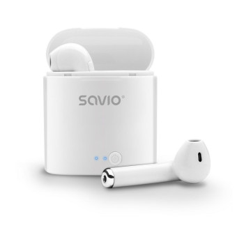 Słuchawki bezprzewodowe Savio TWS-01 BT 5.0 z mikrofonem i power bankiem