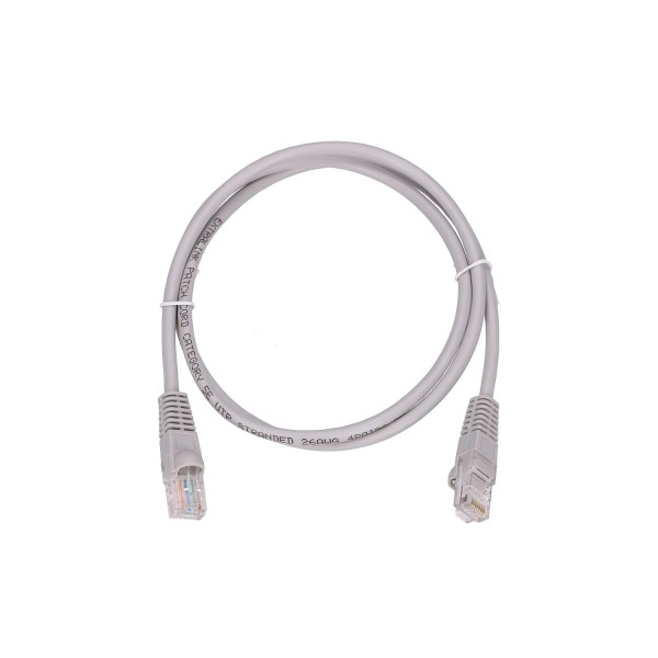 Kabel sieciowy LAN Patchcord CAT.5E UTP 1m, skręcana para, miedziany Kabel sieciowy LAN Patchcord CAT.5E UTP 1m, skręcana para, miedziany