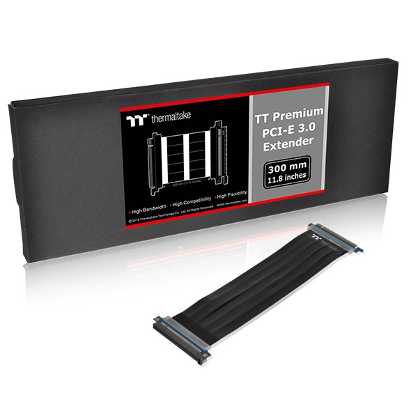 Taśma Thermaltake TT Premium PCI-E 3.0 x16 Extender - 300mm AC-045-CN1OTN-C1 (PCI-E x16 M - PCI-E x16 F, 0,30m, kolor czarny) Taśma Thermaltake TT Premium PCI-E 3.0 x16 Extender - 300mm AC-045-CN1OTN-C1 (PCI-E x16 M - PCI-E x16 F, 0,30m, kolor czarny)