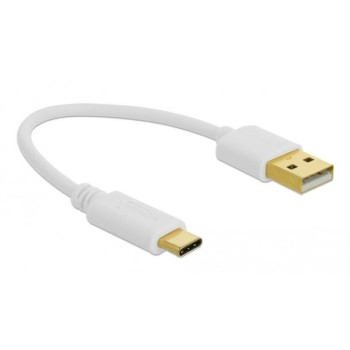 Kabel USB-C - USB-A 2.0 0.15m biały
