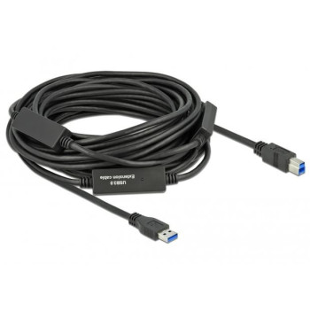 Kabel USB-A(M) - USB-B(M) 3.1 GEN 1 20M czarny aktywny