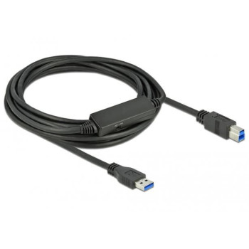 Kabel USB-A(M) - USB-B(M) 3.1 GEN 1 5M czarny aktywny