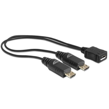 Kabel USB MICRO(F) -2x USB MICRO(M)