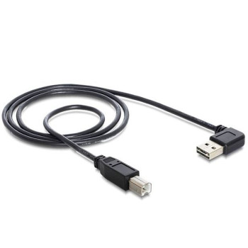 Kabel USB-A(M) kątowy lewo/prawo-USB-B(M) 2.0 1m