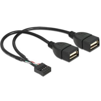 Kabel USB PIN HEADER(M) 10 PIN-2x USB-A(F) 2.0