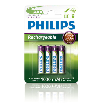 Philips Rechargeables Bateria R03B4RTU10 10
